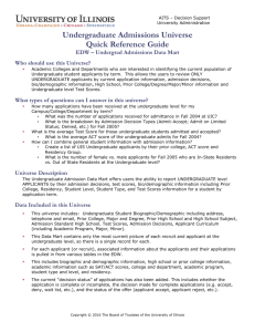 Quick Reference Guide: Undergraduate - AITS