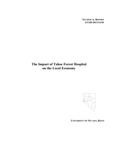 The Impact of Tahoe Forest Hospital on the Local Economy, 2013