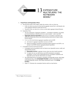 What is Economics? 1 Chapter 13 expenditure multipliers: The