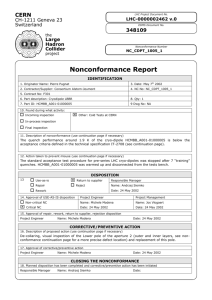 Nonconformance Report template