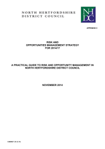 Risk & Opportunities Management Strategy 2013-16