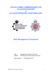 Risk Management Framework - Gloucestershire's Office of the Police