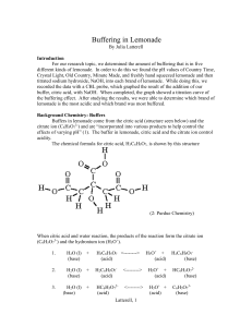 Buffering in Lemonade - Breck School Science