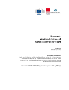 Working definitions of Water scarcity and drought - CIRCABC