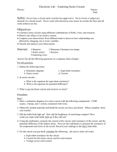 Electricity Lab – Series Circuits