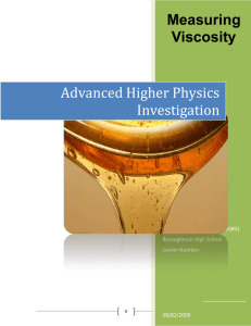 Advanced Higher Physics Investigation