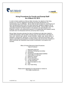 Hiring Procedures for Faculty and Exempt Professional Staff