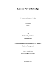 Business Plan ILP Sample