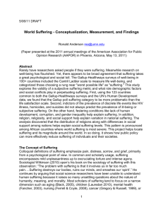 World Suffering - Conceptualization, Measurement, and