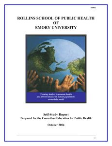 2004 self study report - Rollins School of Public Health