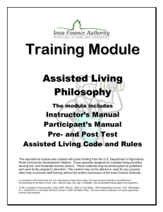 Assisted Living Philosophy