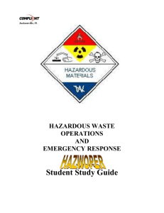 Hazwoper Study Guide - LSU Fire and Emergency Training Institute