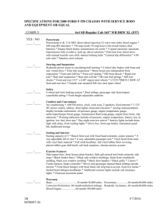 Specifications for 2008 Ford f-550 chassis with service body and