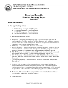Broadway Rockslide Summary - Department of Emergency