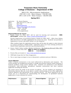 BISI 2150 – Microcomputer Applications