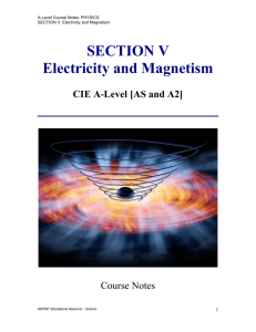 Section 5. Electricity and Magnetism Course