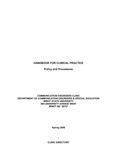 Handbook for Clinical Pract