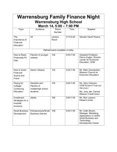 Warrensburg Family Finance Night Schedule