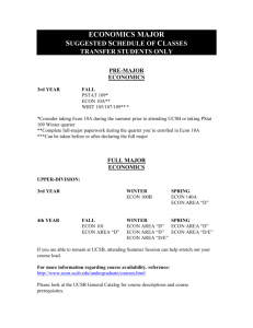 SUGGESTED SCHEDULE OF CLASSES