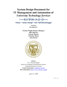 System Design Document for - Florida International University