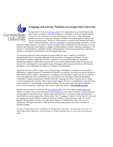 Georgia State Unviersity seeks to appoint assistant/associate