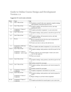 Guide to Online Course Design and Development Version 1
