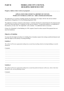 application for consent & report of council