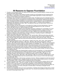 50 Reasons to Oppose Fluoridation