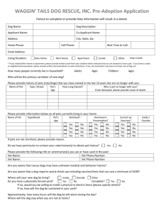 application form - Waggin' Tails Dog Rescue