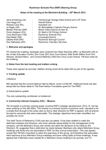 Steering Group Notes 28th March 2012