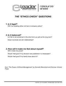 the “ethics check” questions