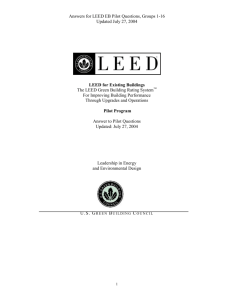 LEED EB Pilot Participant Questions