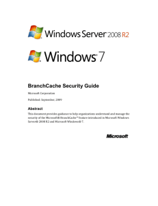 BranchCache Security Guide