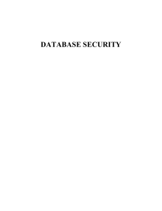 Database Security - S2010