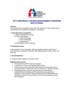 2013 LMP Competition Guidelines - Arkansas Hospitality Association