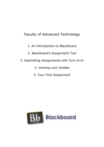 2. Submitting Assignments with Blackboard's Assignment Tool