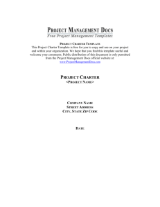 Project Charter Template Project Charter Template. This Project