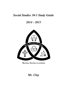 Social 30-1 - Course Package - Christ the Redeemer School Division
