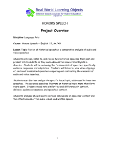 Honors Speech