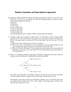 Exercises on Valuation Using Option Pricing Theory