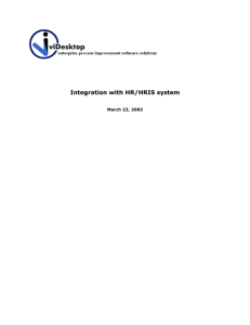 Integration with HR/HRIS system