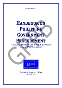 Handbook on Government Procurement