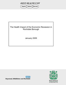 The Recession and Potential Impact on Health