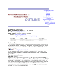 CPSC 3131 - Zanev  - Columbus State University