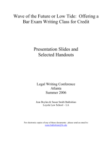 Fundamentals of Bar Exam Writing