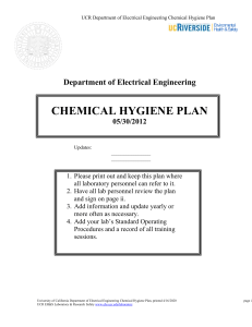 Chemical Hygiene Template - Environmental Health & Safety