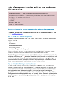 Letter of engagement template for hiring new employees - full