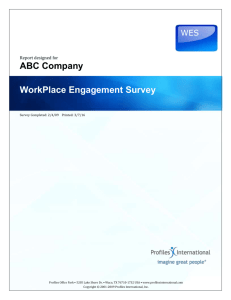WorkPlace Engagement Survey Report
