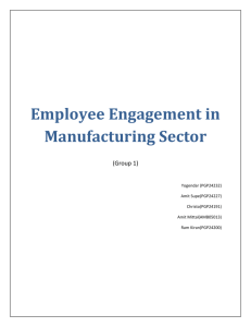 Employee Engagement in Manufacturing Sector