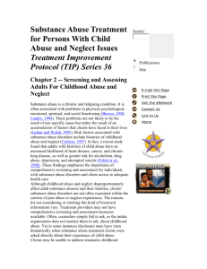Substance Abuse Treatment for Persons With Child Abuse and